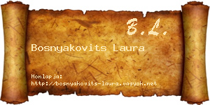Bosnyakovits Laura névjegykártya